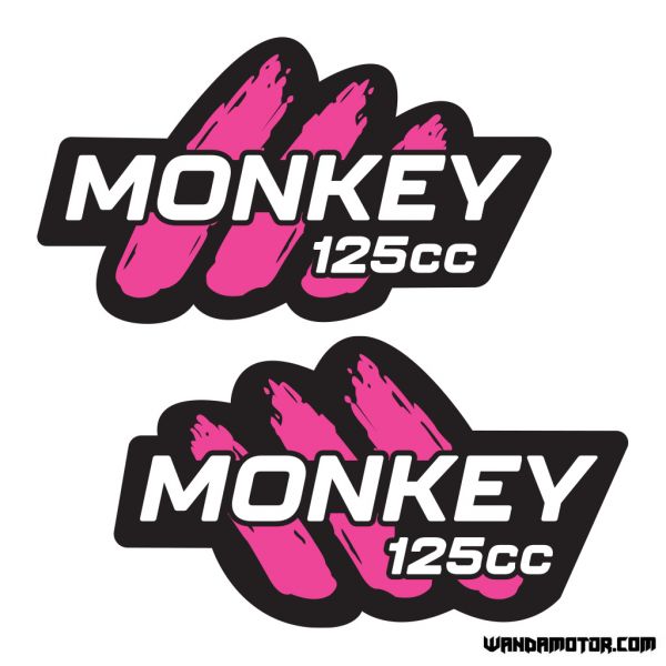 Tankin tarrat Monkey [Monkey 125cc] musta-pinkki-1