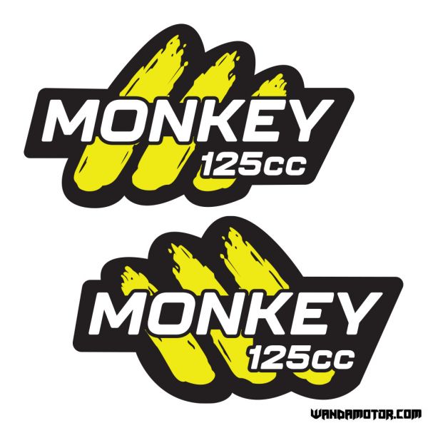 Fuel tank stickers Monkey [Monkey 125cc] black-yellow V2-1
