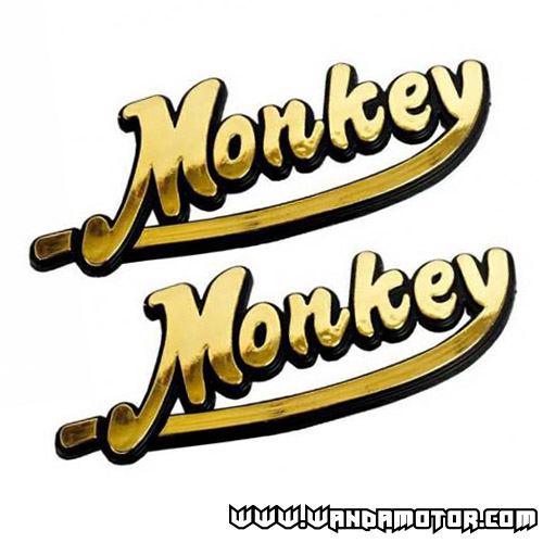 Monkey gold decorations 2pcs