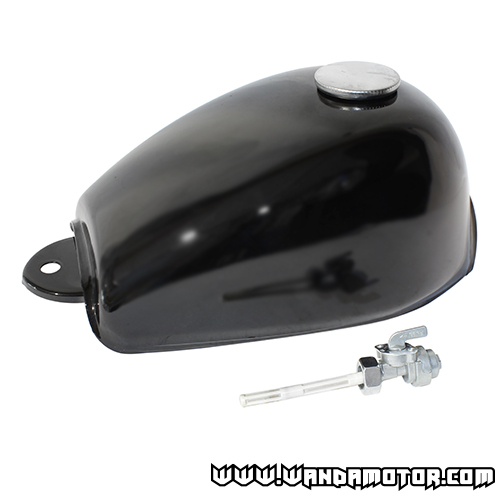 Fuel tank Monkey glossy black (+faucet, cap)