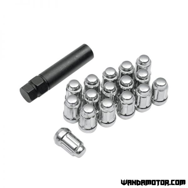 Wheel nut kit ITP 12 x 1.50 60° cone Polaris 16 pcs-1