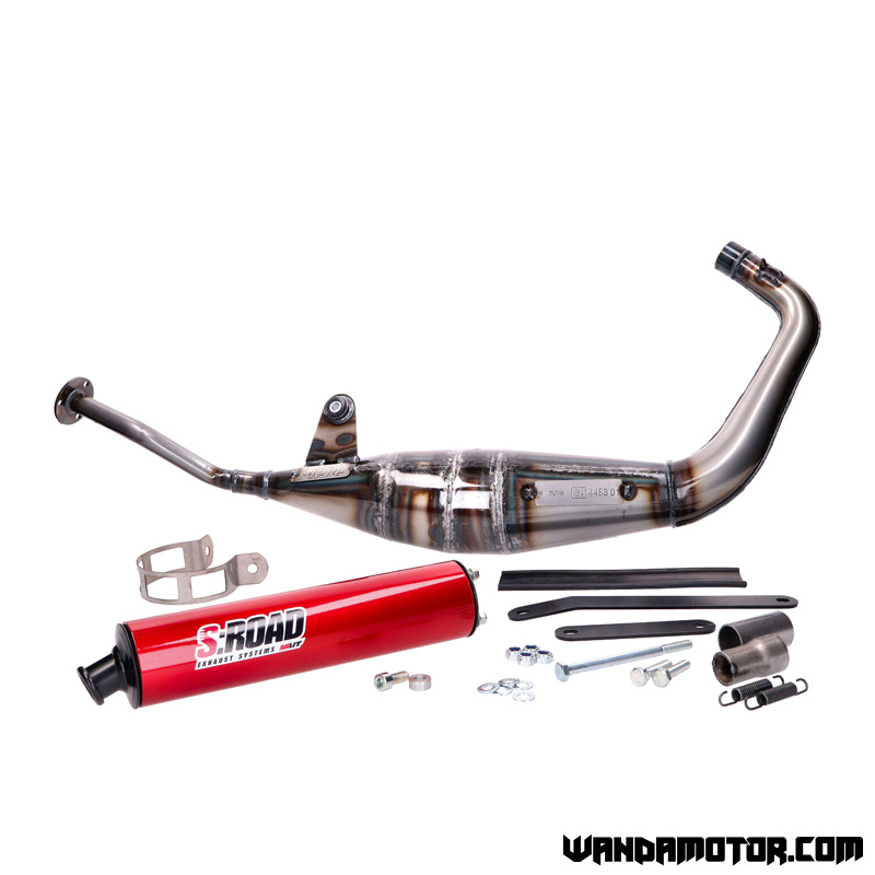 Exhaust MVT S-Road Minarelli AM6 red