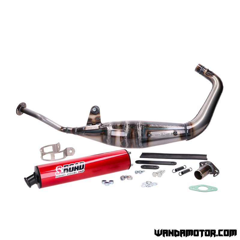 Exhaust MVT S-Road Derbi Senda red