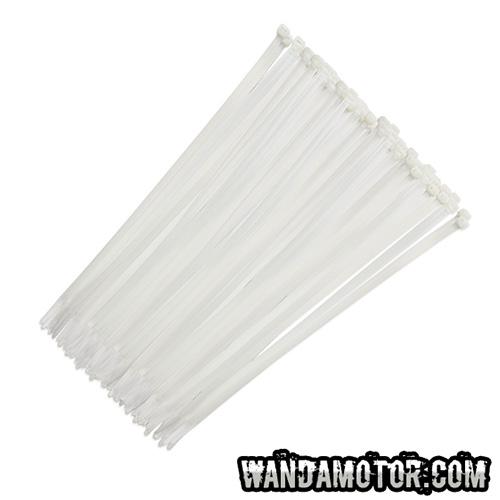 Cable tie white 200mm 100pcs