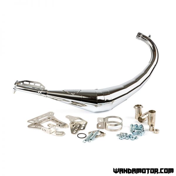 Exhaust Stage6 Streetrace Chrome Derbi/AM6 black-2