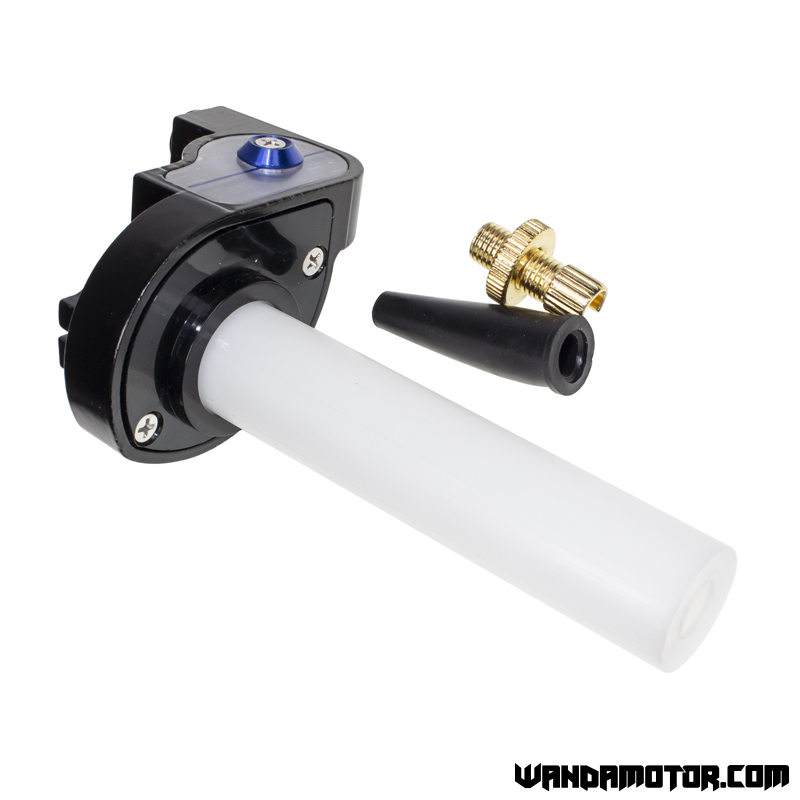 Quick action throttle kit black/blue universal