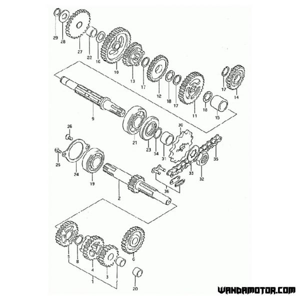 #14 PV50 5. speed sprocket 24t-3