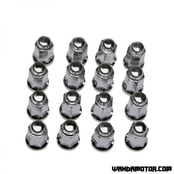 Wheel nut kit ITP 3/8-24 90° kromi 16 pcs-1