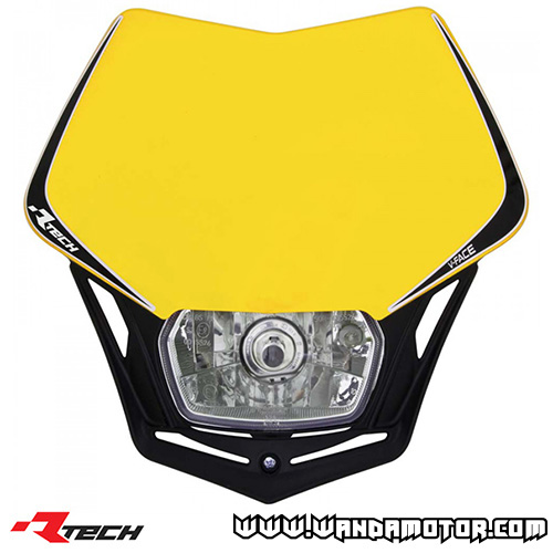 Headlight mask Racetech V-Face yellow