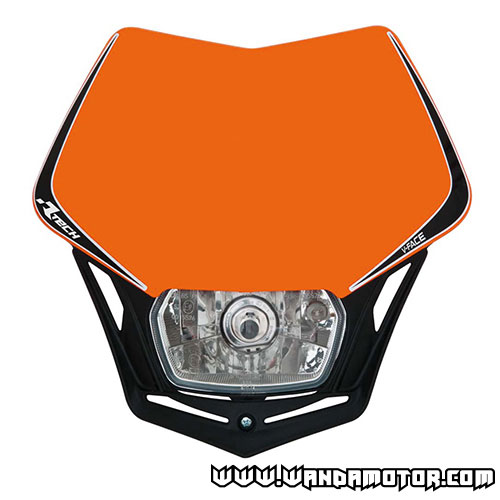 Headlight mask Racetech V-Face orange