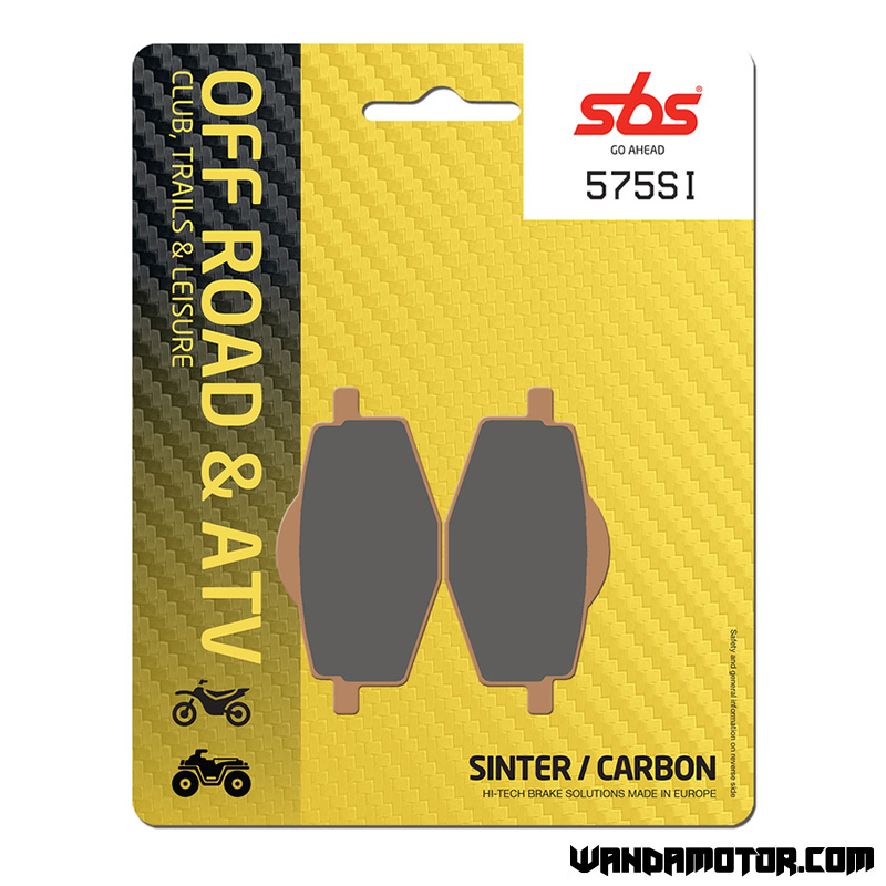 Front brake pads SBS 575SI sintered
