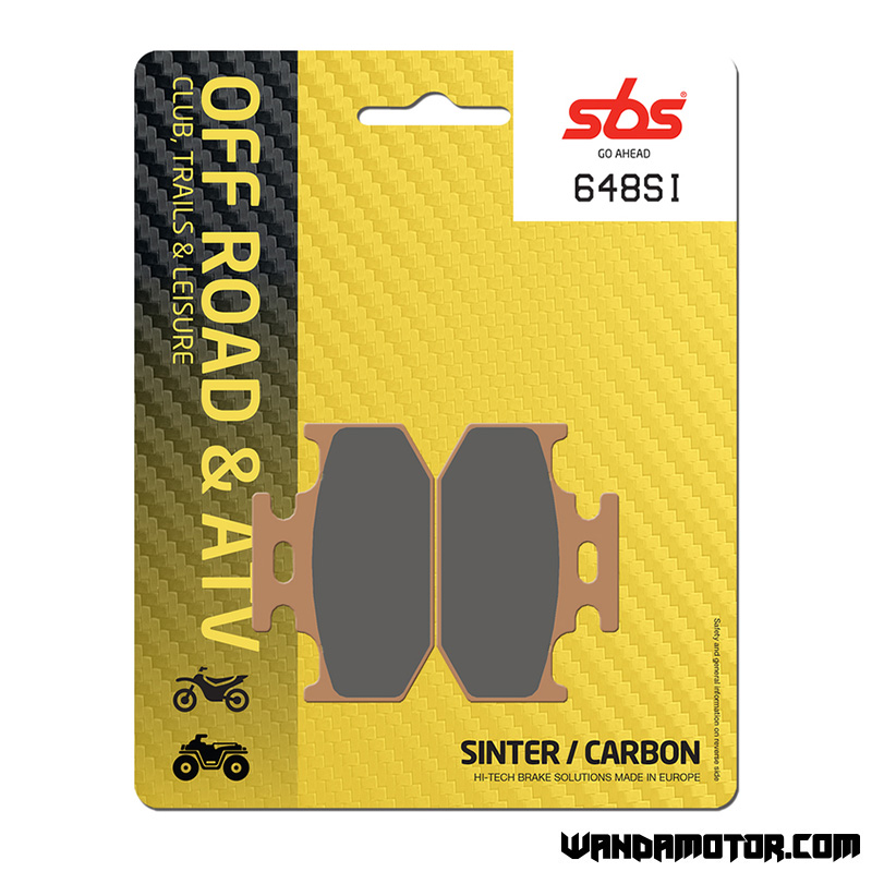 Rear brake pads SBS 648SI sintered