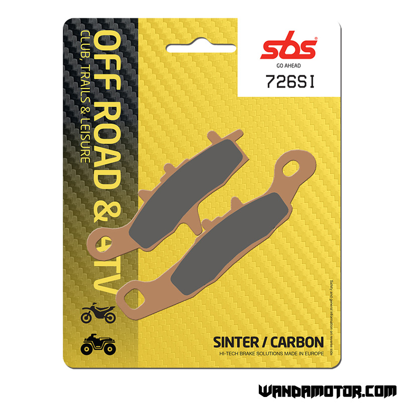 Front brake pads SBS 726SI sintered