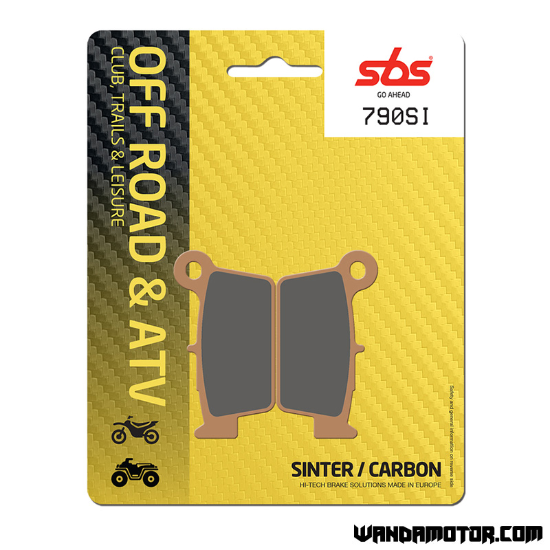 Rear brake pads SBS 790SI sintered