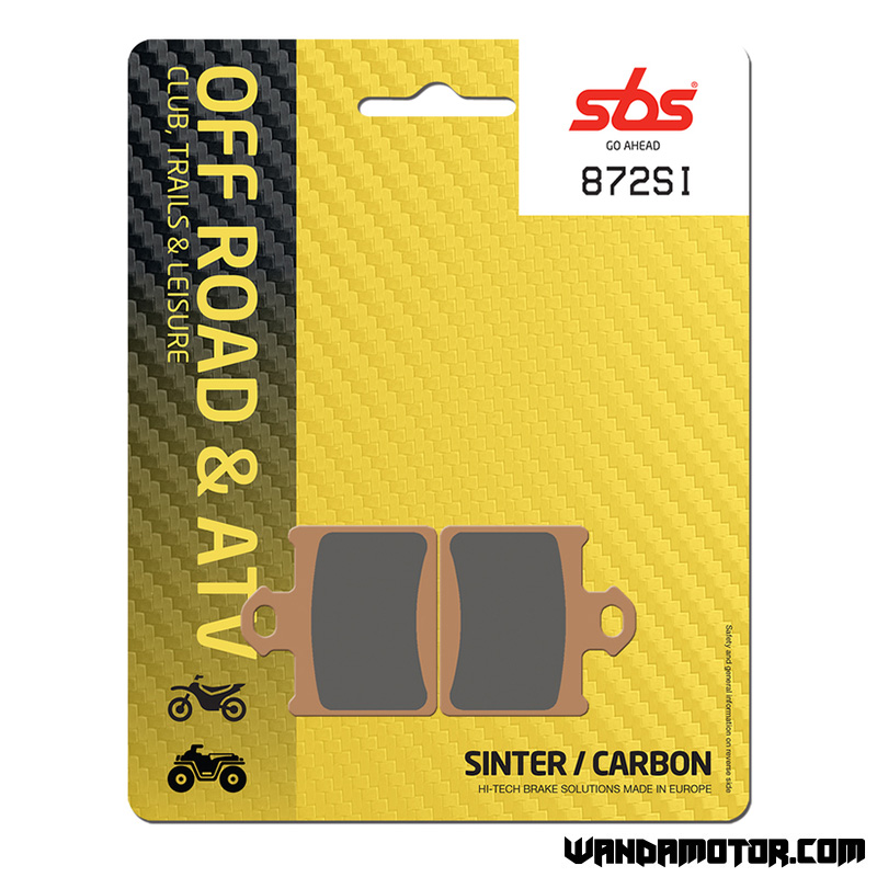 Rear brake pads SBS 872SI sintered