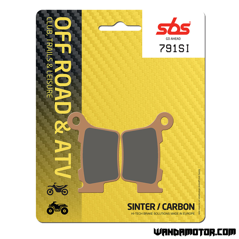 Rear brake pads SBS 791SI sintered