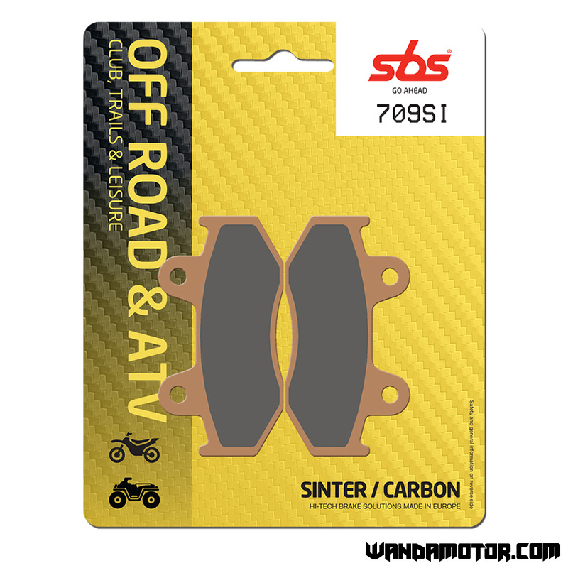 SBS brake pads rear YFZ 450 S '06-