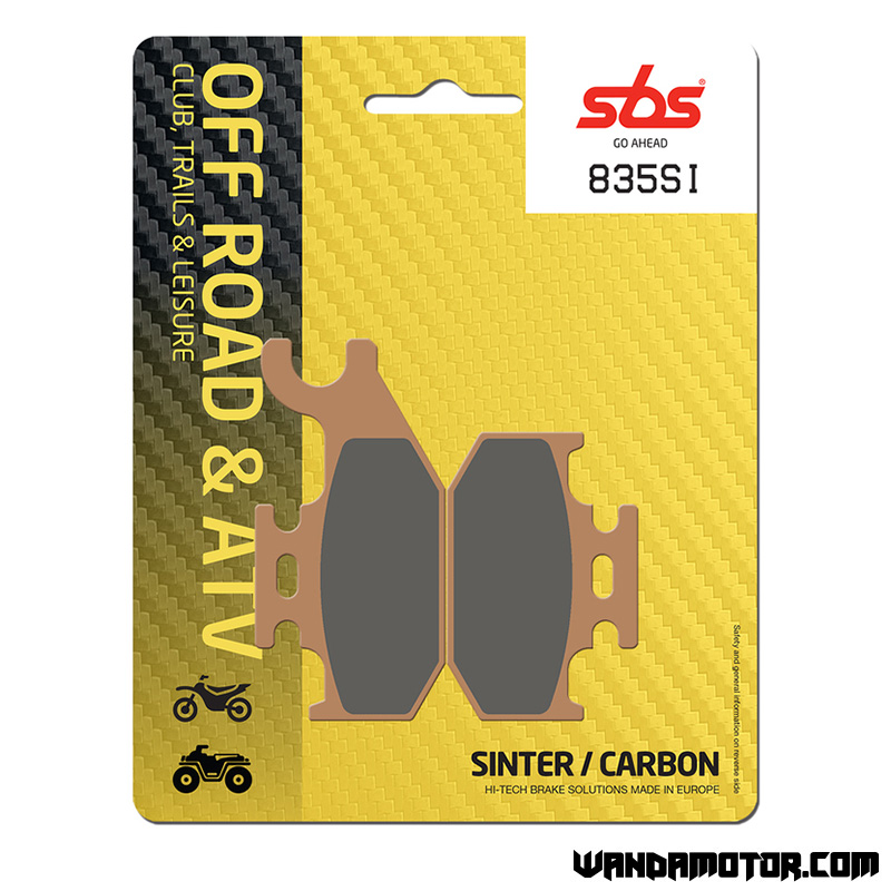 SBS brake pads front 400-750 King Quad left