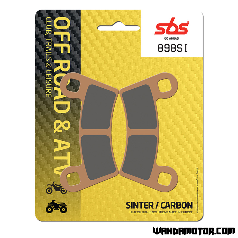 SBS brake pads front 450-800 Outlaw, Ranger