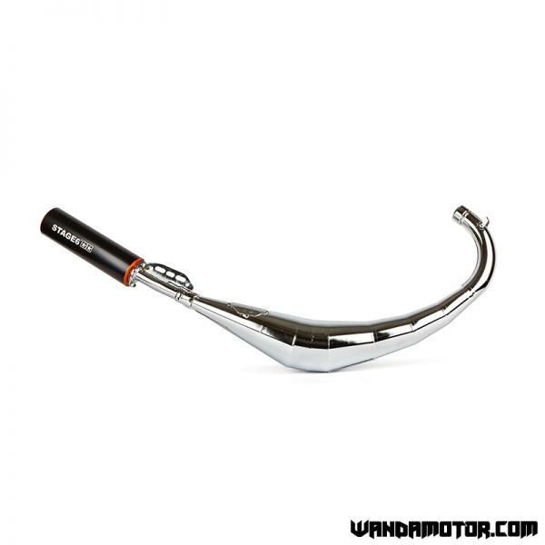 Exhaust Stage6 Streetrace Chrome Derbi/AM6 black/orange-3