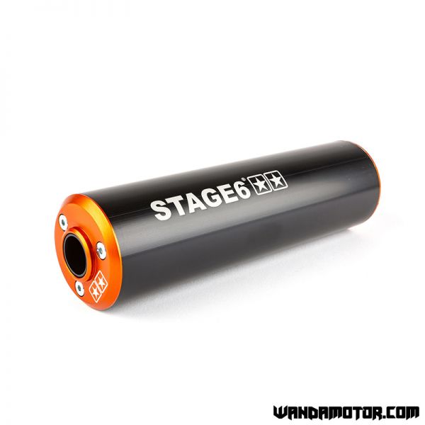 Exhaust Stage6 Streetrace Chrome Derbi/AM6 black/orange-4