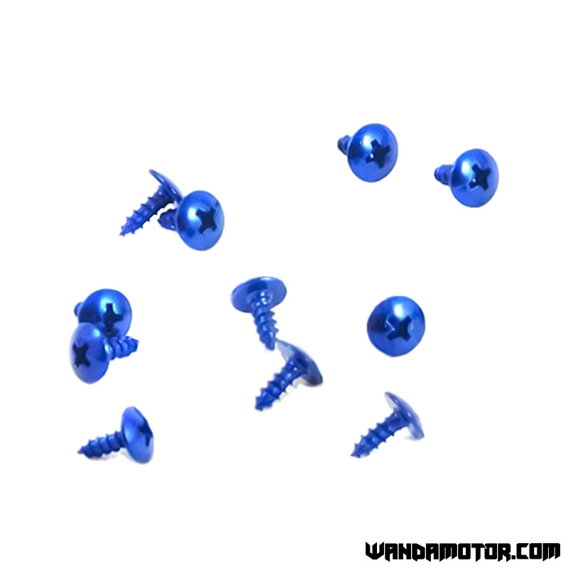 Fairing screw kit M4 x 12mm blue 10pcs