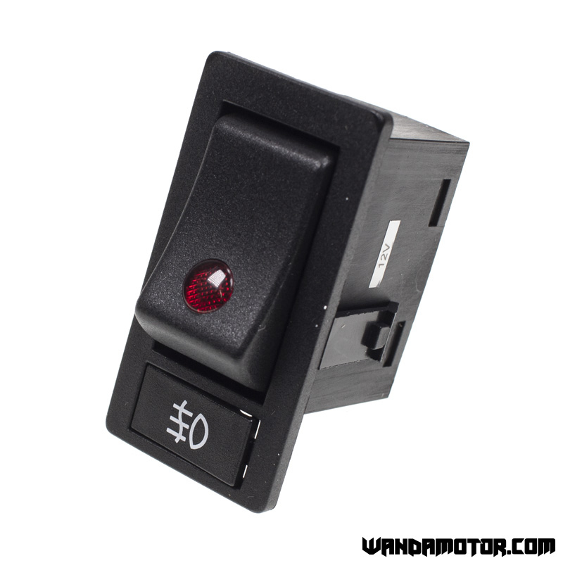 Fog light switch 12V black