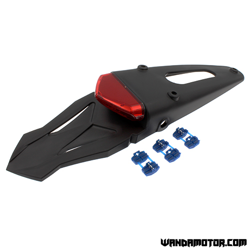 Rear fender extension LED red