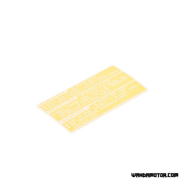 Honda Z50 Monkey sticker remember yellow-2