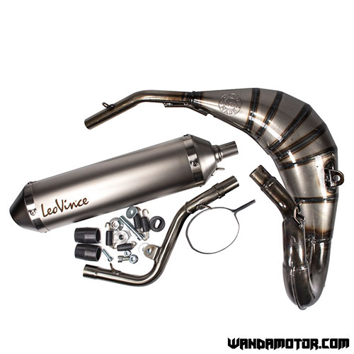 Exhaust pipe Leovince X-Fight Yamaha DT, MBK silver