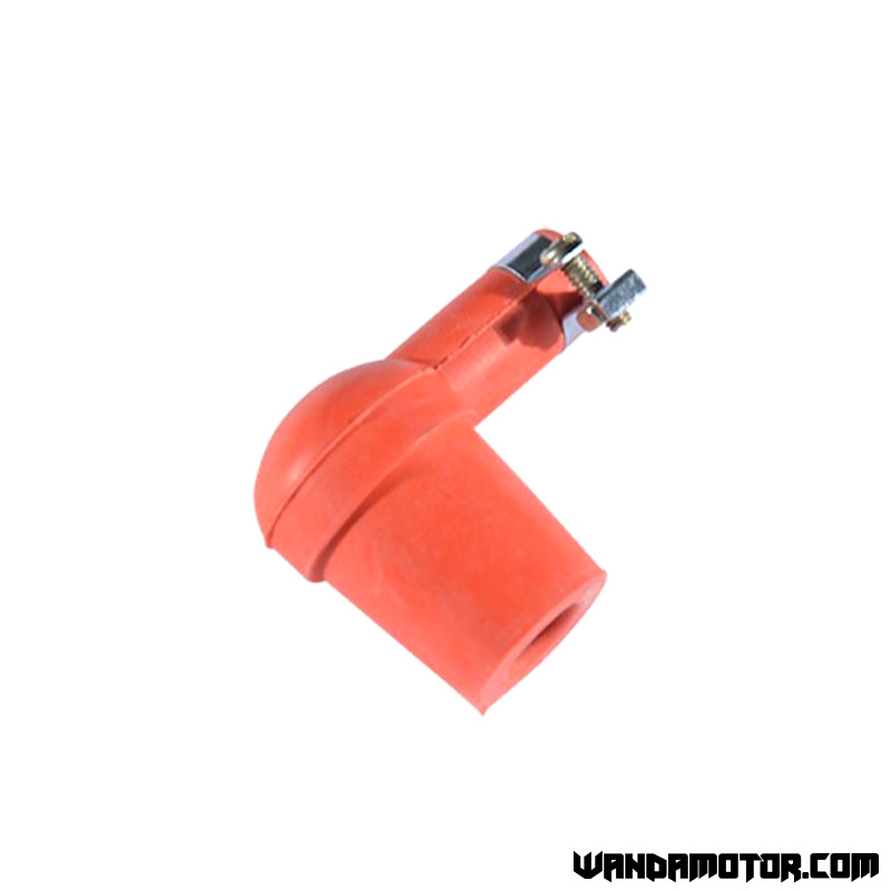 Spark plug cap short rubber red