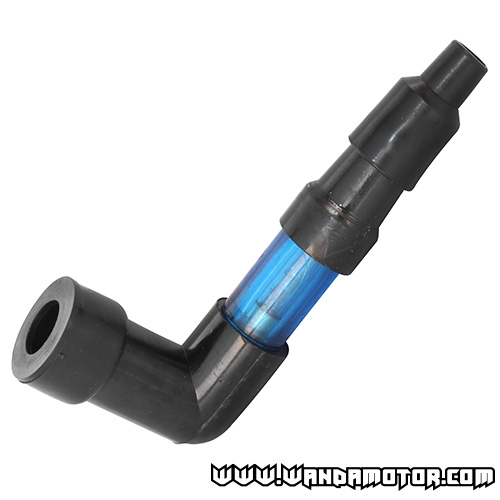 Spark plug cap, flashing 90° blue