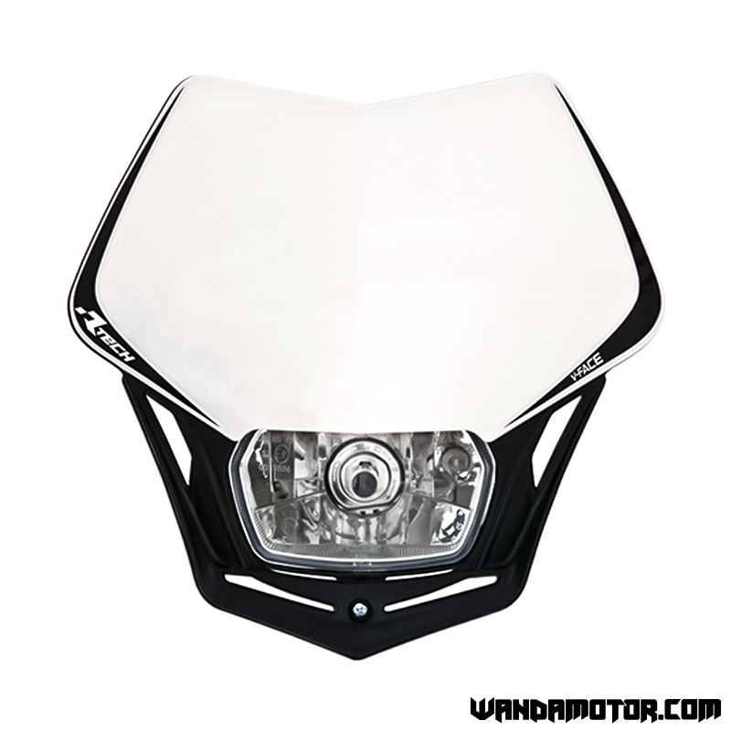 Headlight mask Racetech V-Face white