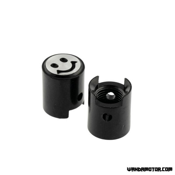 Valve cap pair Smile black-3