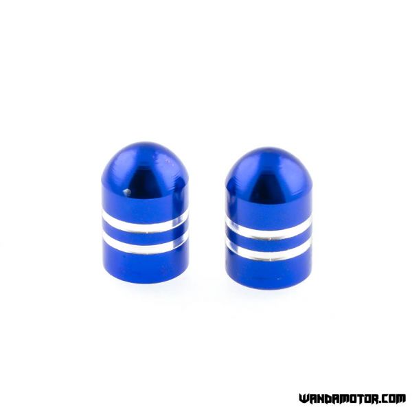 Valve cap set Stripes blue-2