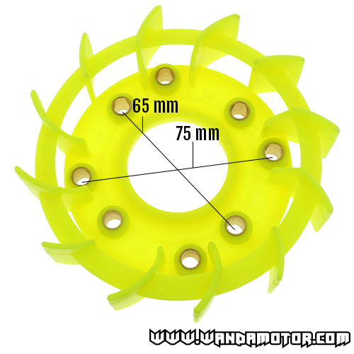 Cooling fan Kymco/GY6 yellow