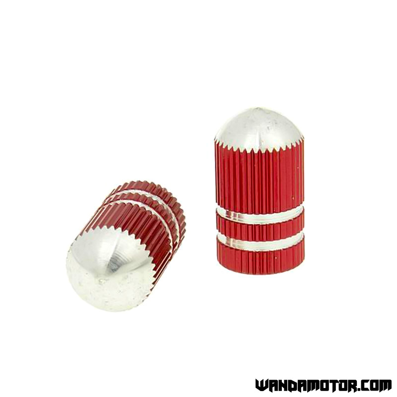 Valve cap set Easy-grip Bullet red