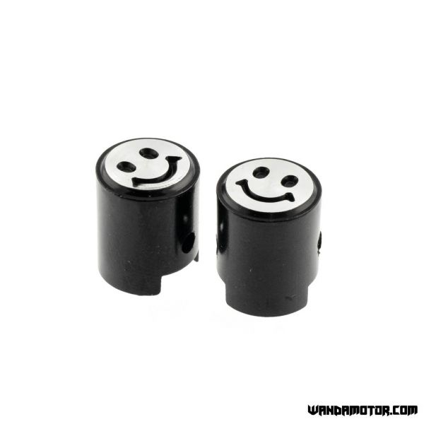 Valve cap pair Smile black-2