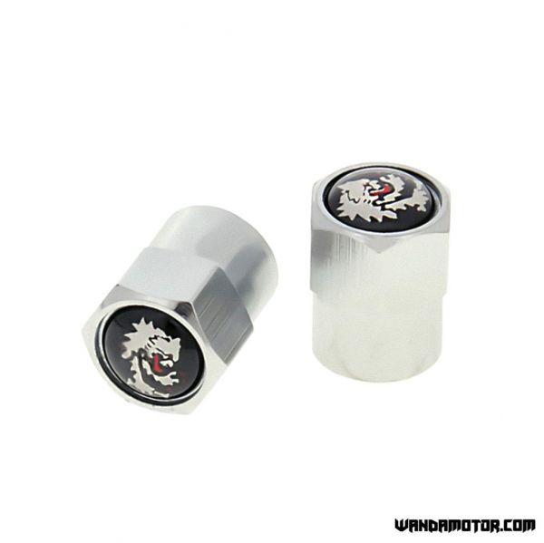 Valve cap set Malossi silver