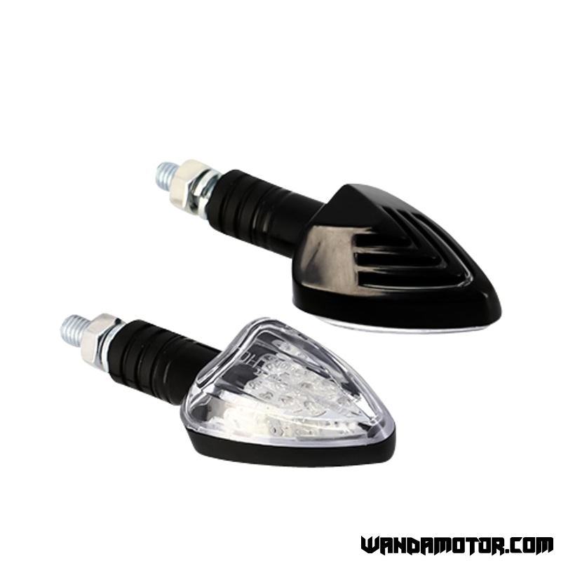 Blinker pair LED black 78 x 37 mm