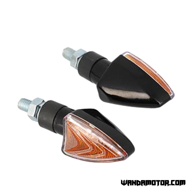 Blinker pair black/transparent 20 x 63 x 26 mm