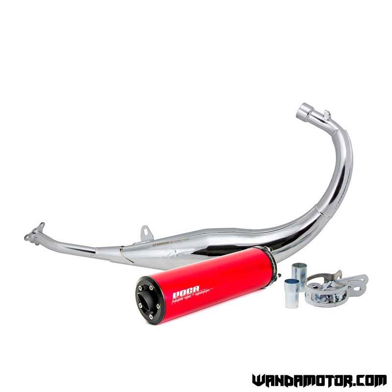 Exhaust Voca Chromed 50/70cc AM6 red