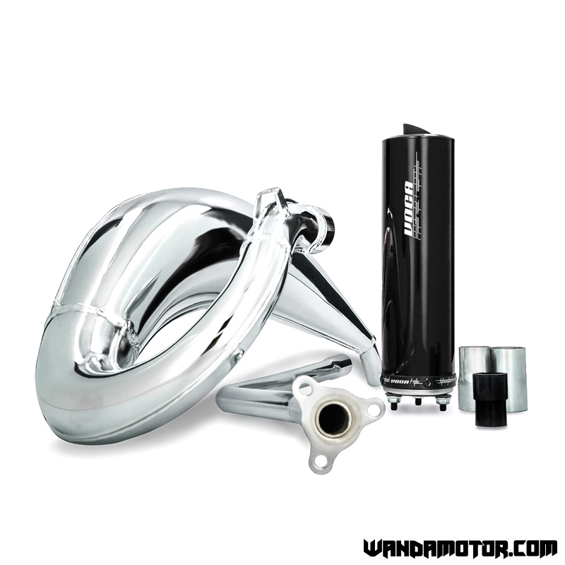 Exhaust Voca Cross chromed 50/70cc Rieju MRT black