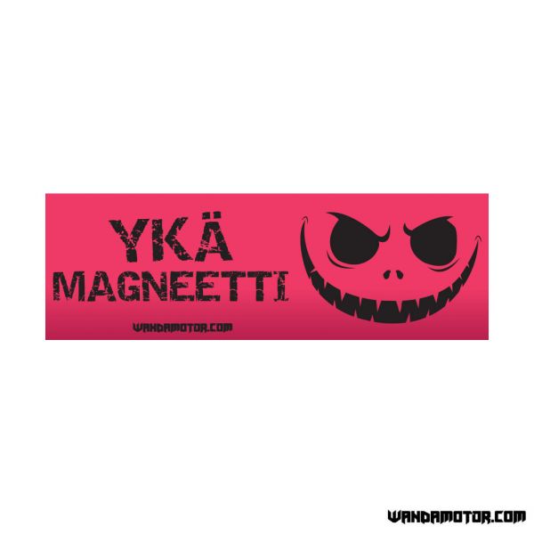 Sticker ykä magneetti pink-black 110 x 40 mm