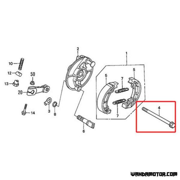 #04 Z50 front wheel shaft -90-2