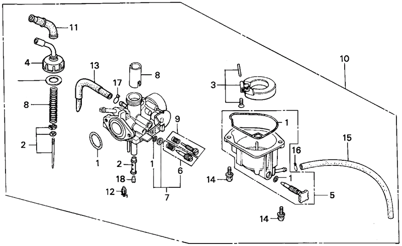 Honda Z50 kaasuttimen tiivistesarja-2