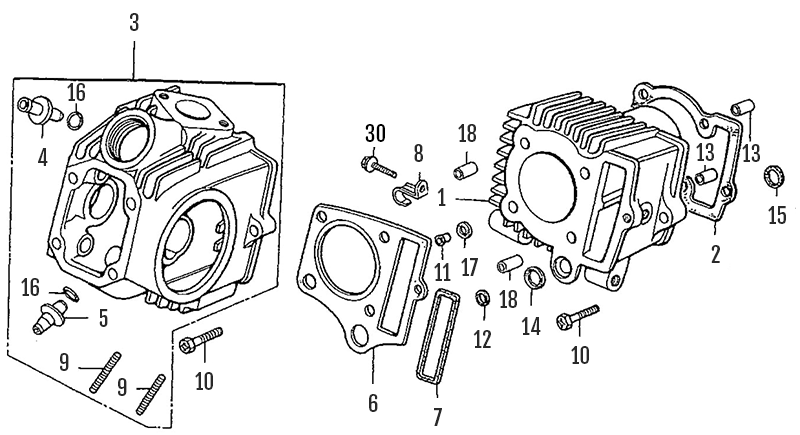 #02 Z50 cylinder gasket, lower-3